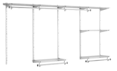 Rubbermaid 3G59 Configurations 4 to 8 Foot Classic Custom Closet Kit, Titanium