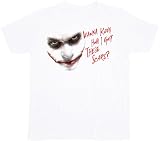 Batman Dark Knight Joker Wanna Know Scars White T-shirt Tee