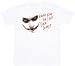Batman Dark Knight Joker Wanna Know Scars White T-shirt Tee