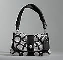 AUTHENTIC COACH PARKER OP ART SOFT SMALL FLAP 13408 (BW/Black)