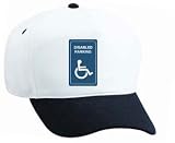 Disabled parking sign White Cap