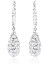 Diamond 18k White Gold Dangle Earrings