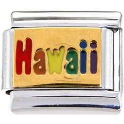 Gold Hawaii Italian Charm