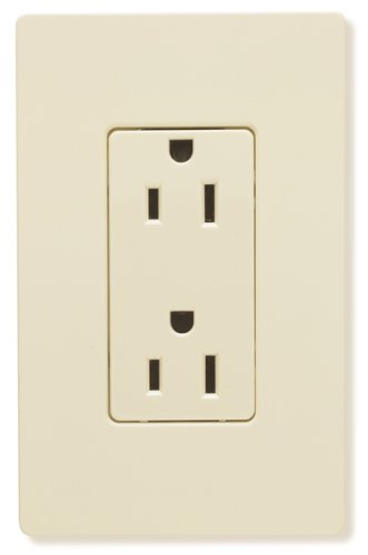 Light Almond Lutron 15amp Designer Receptacle