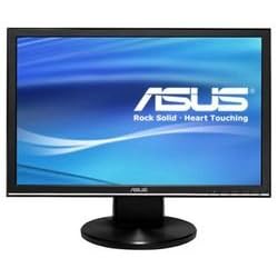 ASUS VW202SR - Flat panel display - TFT - 20" - widescreen - 1680 x 1050 - 300 cd/m2 - 3000:1 (dynamic) - 5 ms - 0.258 mm - VGA - speakers - black
