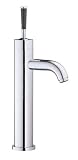 Fusion SAM-MTL-WBD Tall Lavatory Faucet, Brushed Nickel with Teak