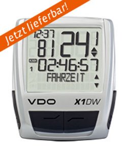 VDO Radcomputer digitale Funkübertragung X1DW - silber, Gr. standard