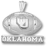 Logo Art Oklahoma Sooners Sterling Silver Football Pendant