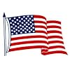 3x5 Inch American Flag Decal - Static Cling (2 decals included)