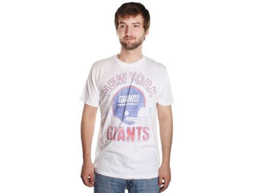 NFL New York Giants Heather Vintage Short Sleeve Crew, Men's Classic White, Large