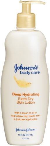 Johnson's Body Care, Deep Hydrating Extra Dry Skin Lotion, 14-Ounce Pump Bottles (Pack of 4)