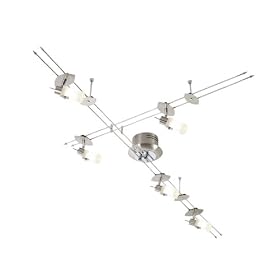 Eglo  87607A Drive, Nickel-Frosted/sat, 5-Light Track Light Fixture