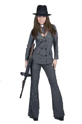 Women's Gangster Moll Double-Breasted Suit - Color Choices - Fun Costume with Versatile Uses (See size notes)