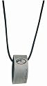 Kahuna KJ014 Gents Silver Square Pendant with Embossed Kahuna Logo