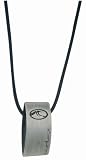 Image of Kahuna KJ014 Gents Silver Square Pendant with Embossed Kahuna Logo