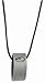 Kahuna KJ014 Gents Silver Square Pendant with Embossed Kahuna Logo