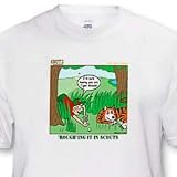 Rich Diesslins Funny KNOTS Scouting Cartoons - Rough-ing it in Scouting - Golf - T-Shirts