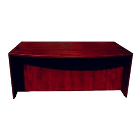 Boss Bow Front Desk Shell, Mahogany by BOSS