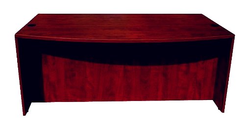 Boss Bow Front Desk Shell, Mahogany
