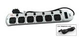 6 Gang switched surge protection extension