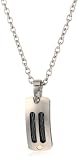 Edward Mirell Men's Grey Titanium Pendant with Black Memory Cable and 18k Yellow Screws, 20