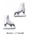 Sterling Silver Ice Skate Post Earrings