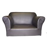 Mini Sofa Black Imitation Leather