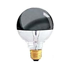 40 Watt Globe G25 Half Chrome Incandescent Bulb by Bulbrite