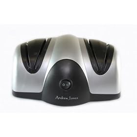 Andrew James Electric Knife Sharpener - Two Stage Sharpener- Grinds and Fine Hones Kitchen Knives
