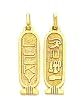 Charm - 14kt Gold Reversible Egyptian Inscription of Luck Charm