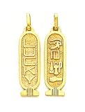 Charm - 14kt Gold Reversible Egyptian Inscription of Luck Charm