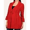 Motherhood Maternity: 3/4 Sleeve Cable Knit Maternity Sweater