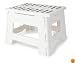 Kikkerland Rhino Easy Fold Step Stool, Short, White