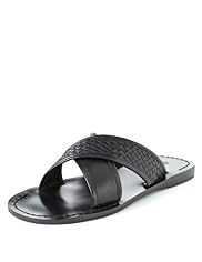 Collezione Leather Weaved Mule Slippers