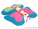 Hot PETS, Butterfly. Blue Turquoise. Stuffed animal. Fair Trade, Natural. Handmade by micro-sensations