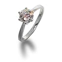 Solitaire Cubic Zirconia Engagement Ring