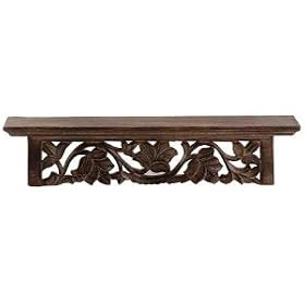 <b>MANGO WOOD CARVED WALL SHELF</b>