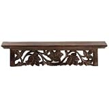 MANGO WOOD CARVED WALL SHELF