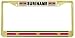 Suriname Surinamese Flag Gold Tone Metal License Plate Frame Holder