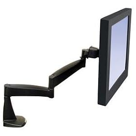 Ergotron Desk Clamp Single Pivot with Portrait/landscape Monitor Swiveling-black