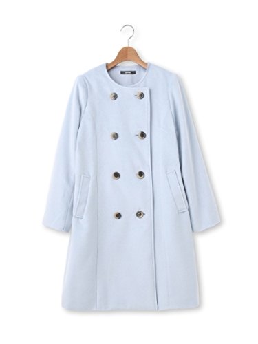 (シューラルー) SHOO・LA・RUE ダブルブレストノーカラーコート 86597006