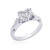0.90 Ct Heart Shaped Solitaire Diamond Engagement Ring Celtic Cathedral Style GIA