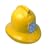 Firemans Helmet (plastic) - Yellow
