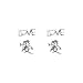 Jewelry : Sterling Silver LOVE + Chinese LOVE Symbol Stud Earrings Set