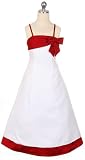 New Bow Accented Two Tone Satin Dress ~ Wedding Pageant (6 Colors Available) 4 to 16 Girls