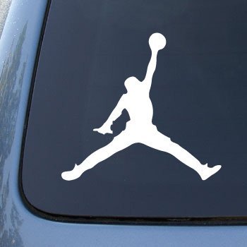 MICHAEL JORDAN AIR - Vinyl Car Decal Sticker #A1624 | Vinyl Color: White