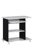 Maja 40243537 Computertisch 800 x 750 x 500 mm, wei&szlig; uni - schwarz