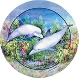 Set of Four Dolphin Duo Occasions Drink Coasters - Style VKMC39