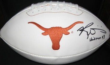 RICKY WILLIAMS SIGNED AUTOGRAPHED TEXAS LONGHORNS LOGO FOOTBALL COA + HOLOGRAM