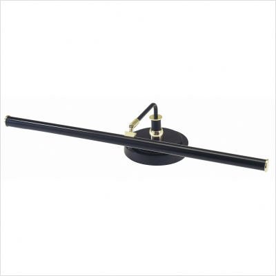 LED 4 High Piano Lamp in Black with Brass Finish